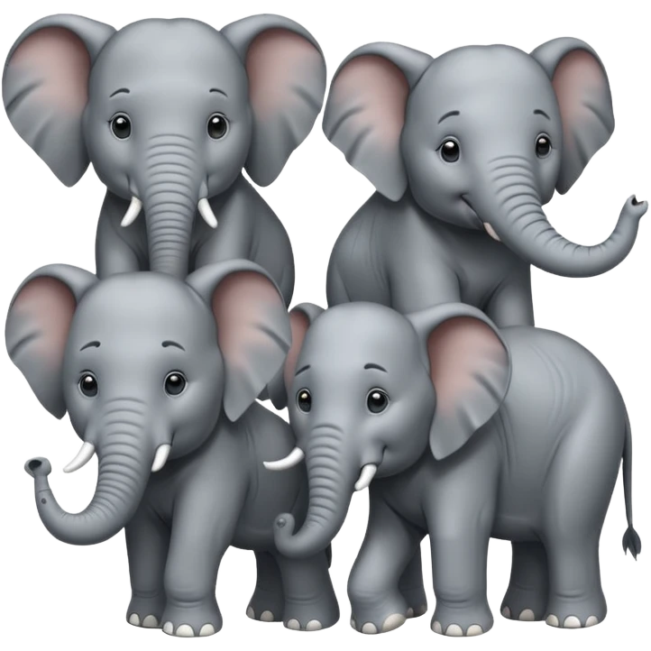 elephant  family  emoji