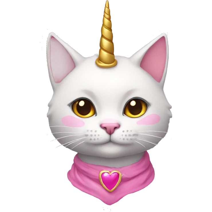 Pink princess-cat with unicorn horn emoji