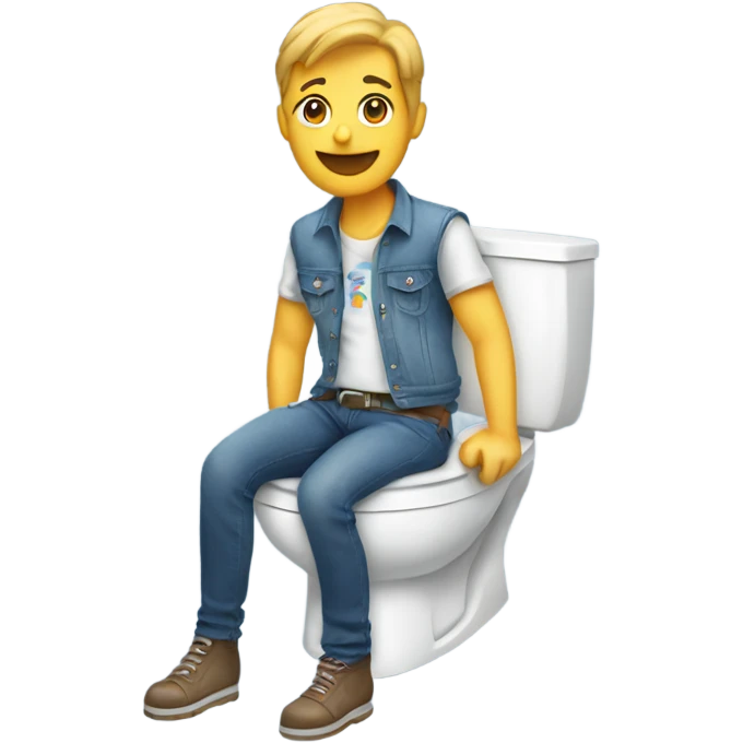 Skibidi toilet with jeans emoji