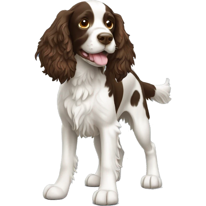 Springer spaniel side standing emoji