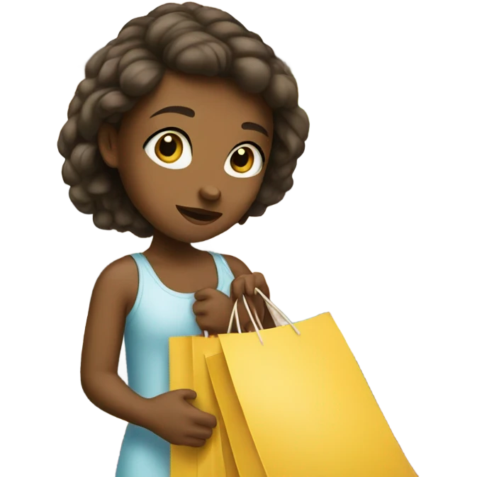 white young  Girl shopping emoji