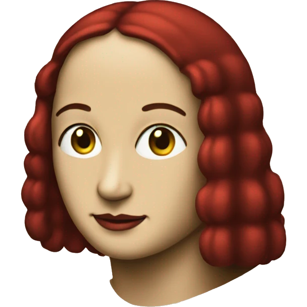 red mona lisa emoji