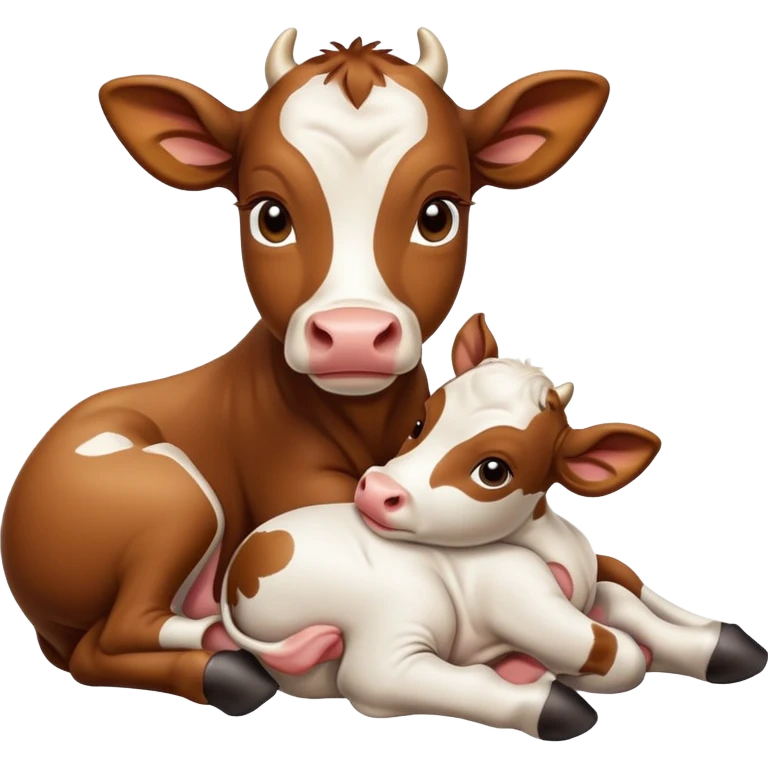 emoji from a calf suckling emoji