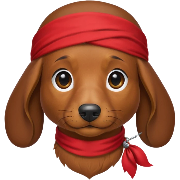 Perro salchicha pirata emoji