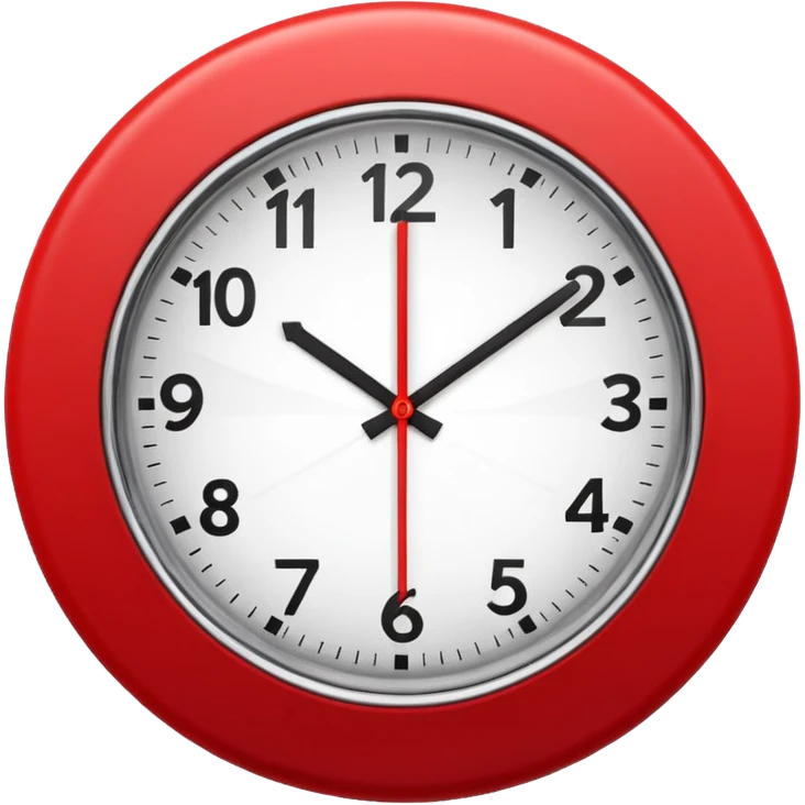 clock red modern emoji