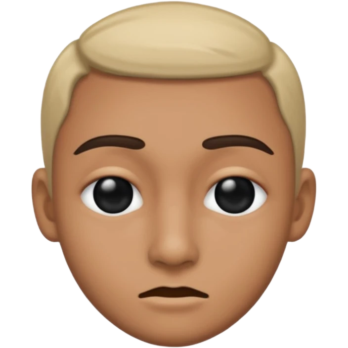 A person with a black eye emoji