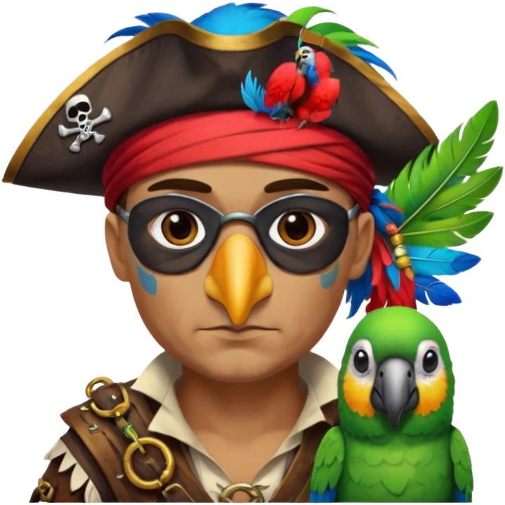 pirate and parrot emoji