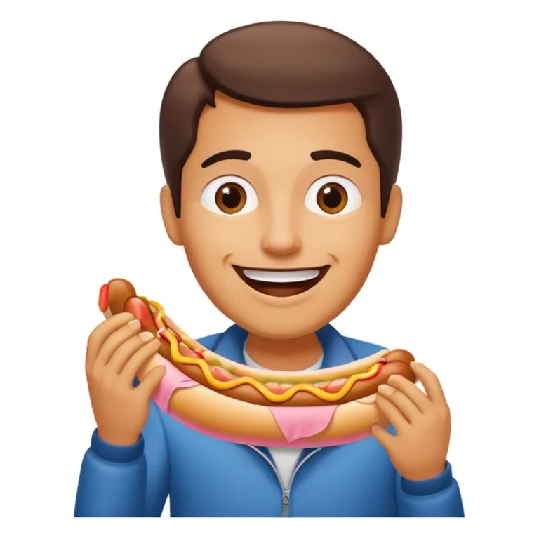 Mexican eating hot dog emoji