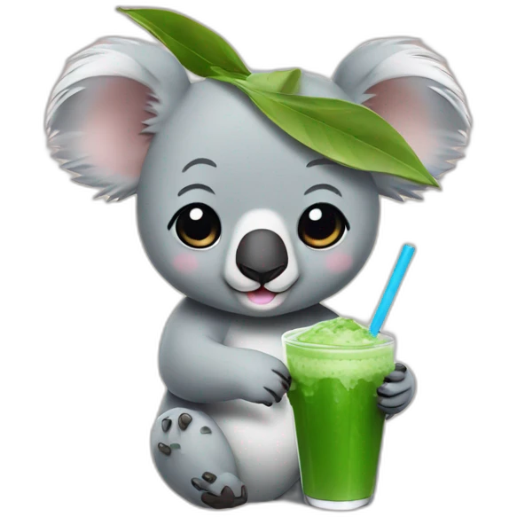 Koala drink matcha emoji