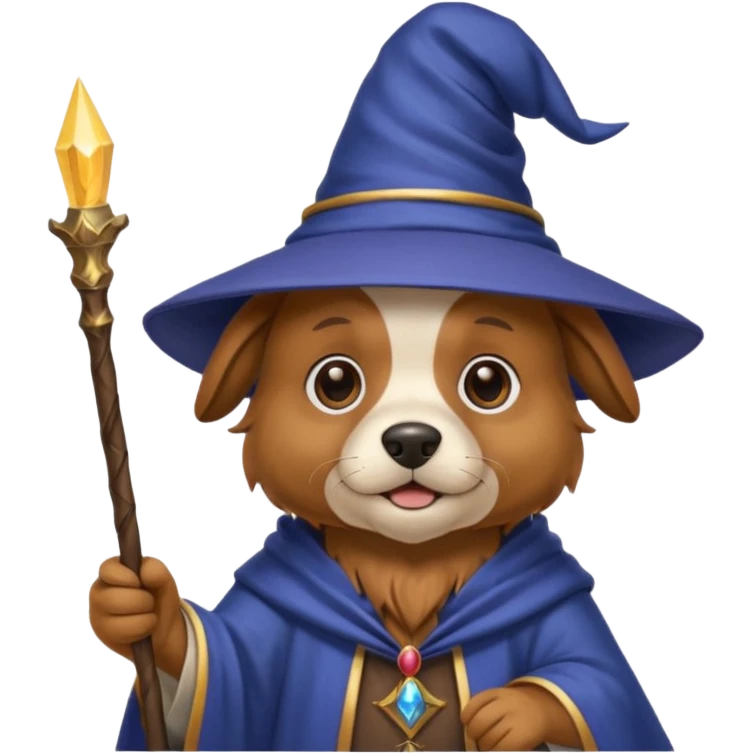 Dog wizard emoji