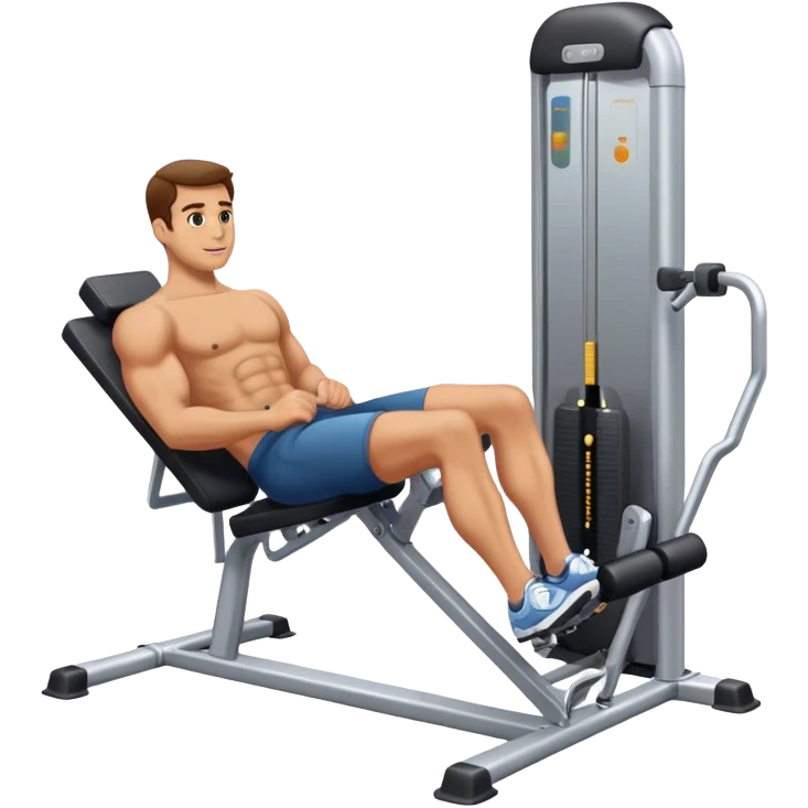 guy leg-extension machine emoji