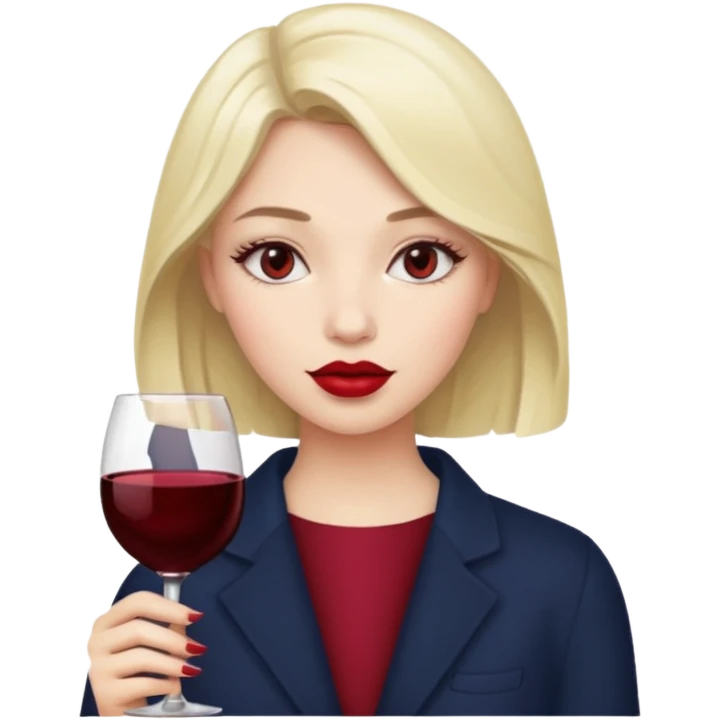 girl with wine red vibe emoji