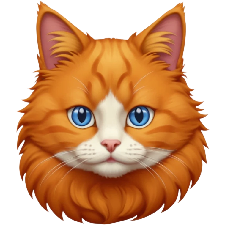 a ginger cat with blue, cunning eyes emoji