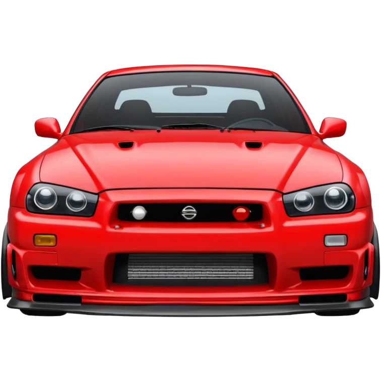 Nissan Skyline GTR R34, front view, expressive, emoji style, Discord icon emoji