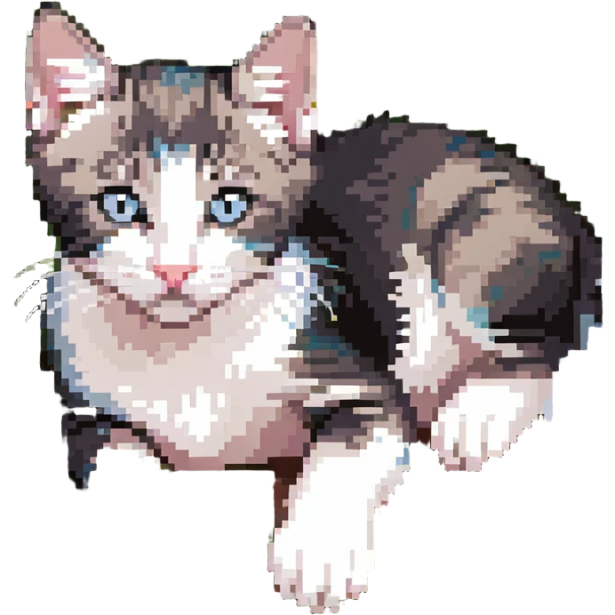 Kitten lying among flowers emoji