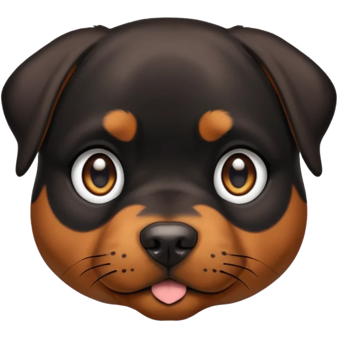 rottweiler with cute big eyes  emoji