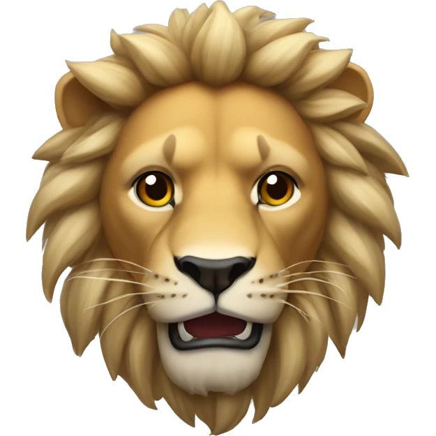 Un león fuerte con corona  emoji