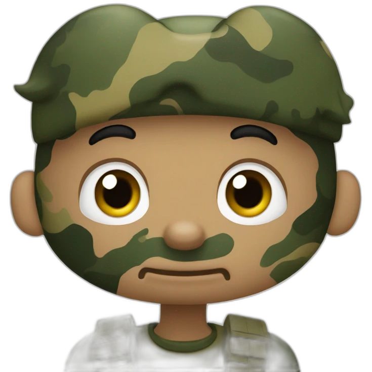 wild abonigen with camouflage on his face emoji