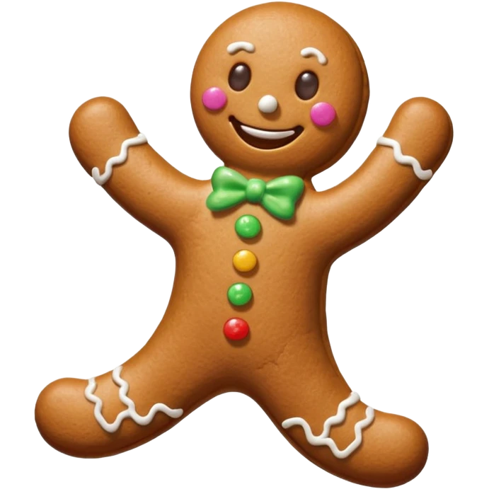 gingerbread man with bitten off leg emoji