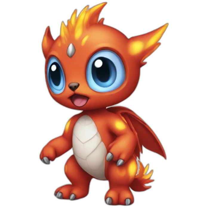 baby fire Digimon creature emoji