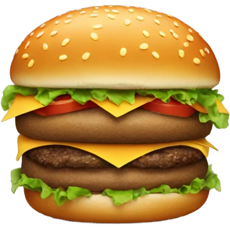 Hamburger with a moustache  emoji