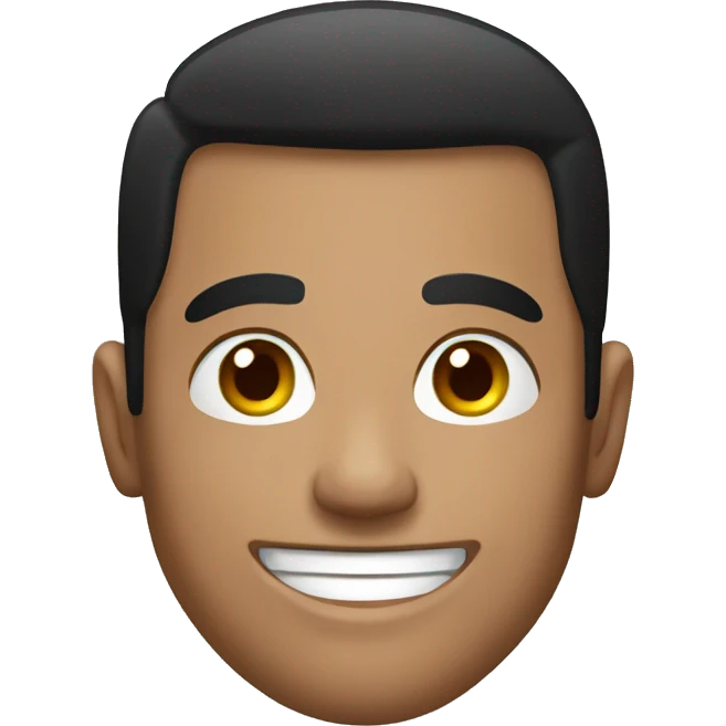 smiling muscular man in black shirt emoji