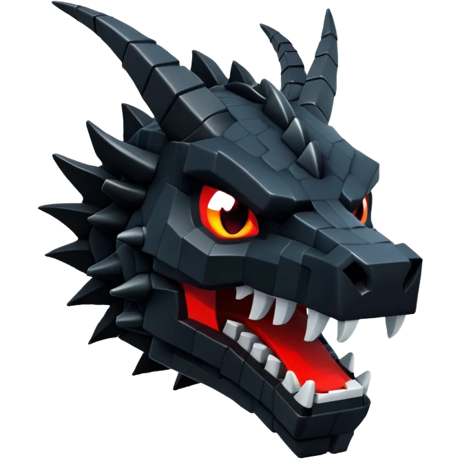 Minecraft black dragon head emoji