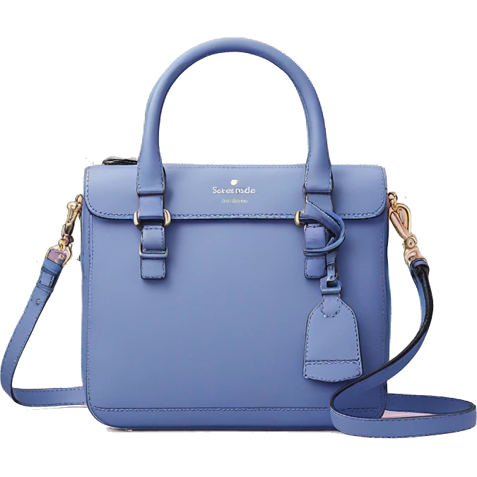 Realistic blueberry color kate spade satchel purse.  emoji