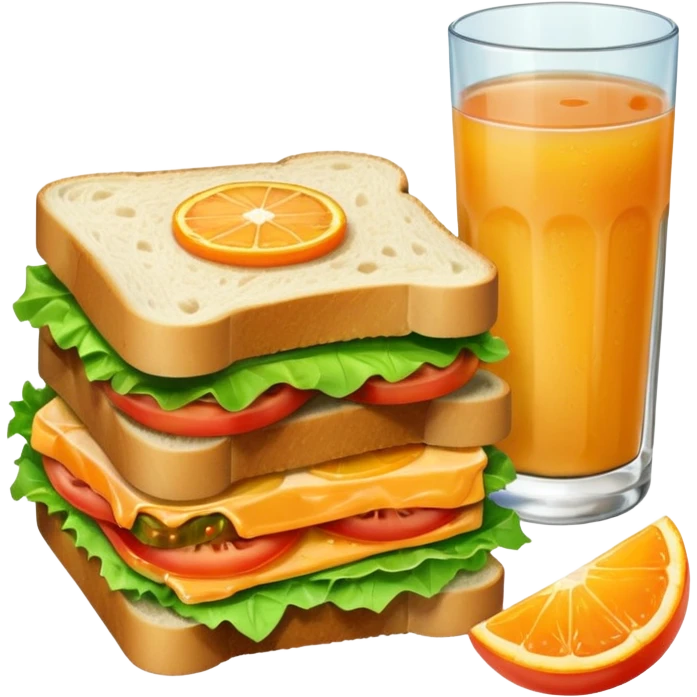 sandwiche and juice emoji