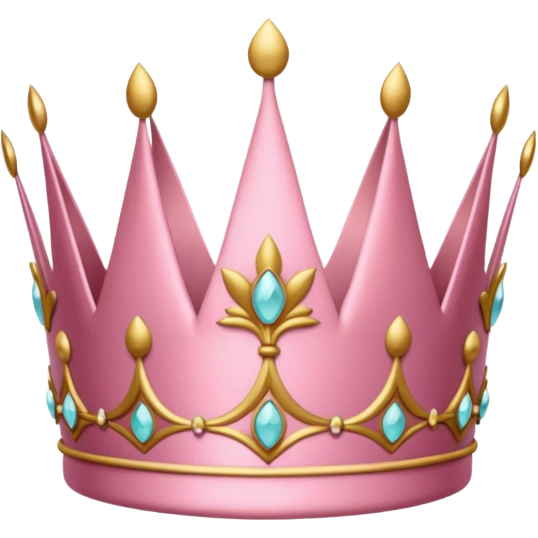Coquette pink crown emoji