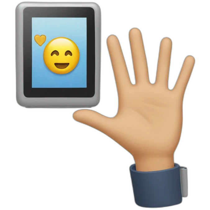 Touchscreen with graphics emoji