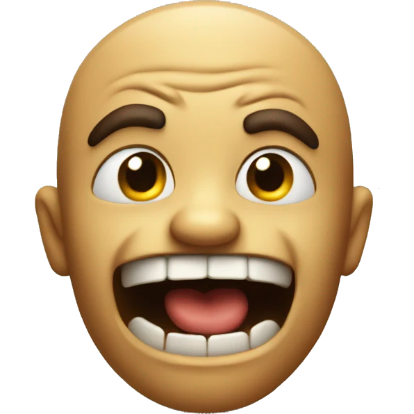 emoji biting fist and looking slightly shocked, slightly excited and ever so slightly quizzical emoji