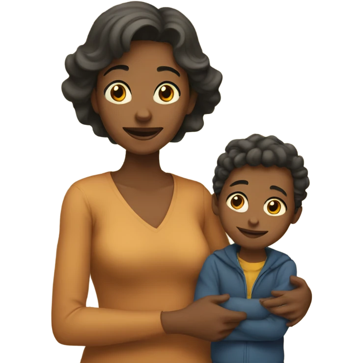 A mother with her boy emoji