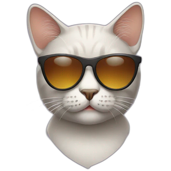 Cat with sunglasses emoji