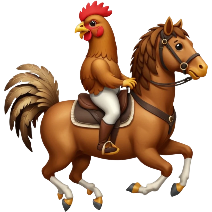 Chicken jockey emoji