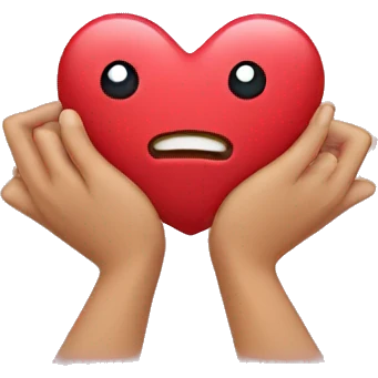 Emoji with heart eyes holding  heart emoji