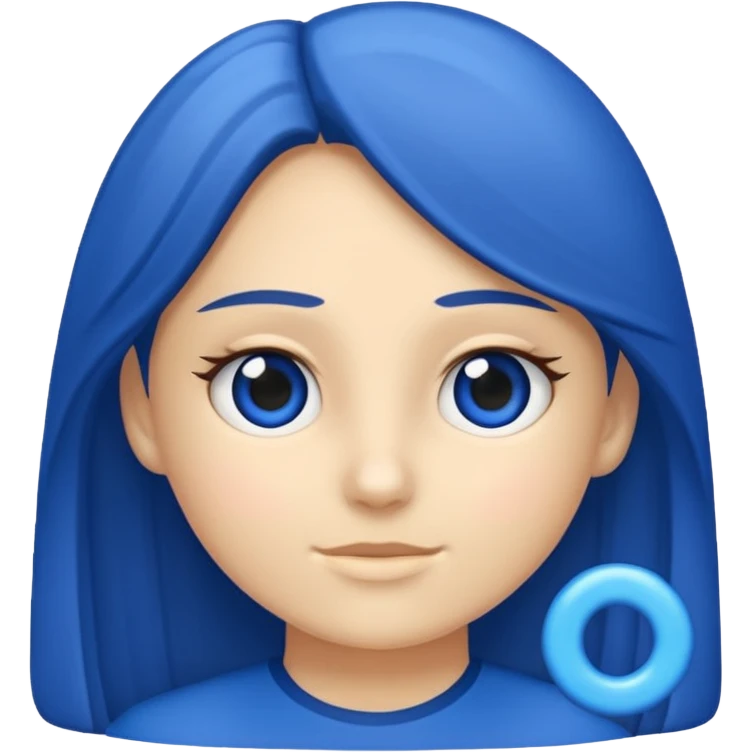 Una raya como ✔️ así pero azul y un círculo  emoji