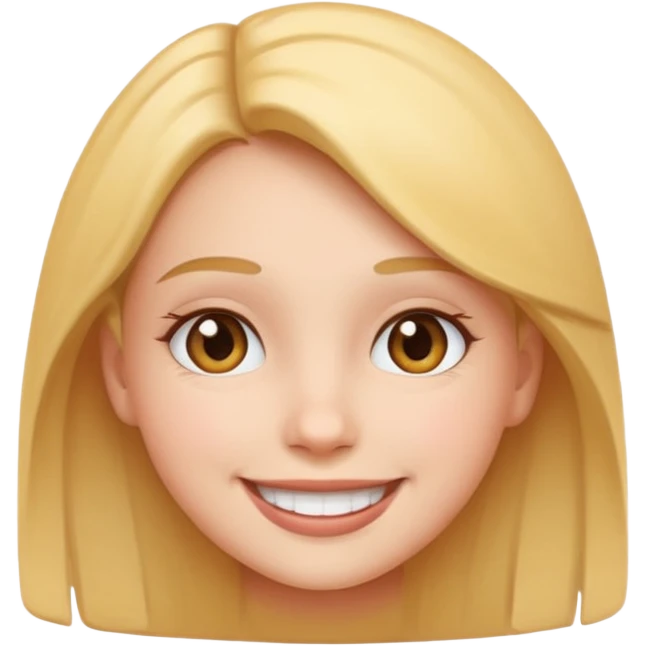 a girl's face smiling simple emoji style emoji