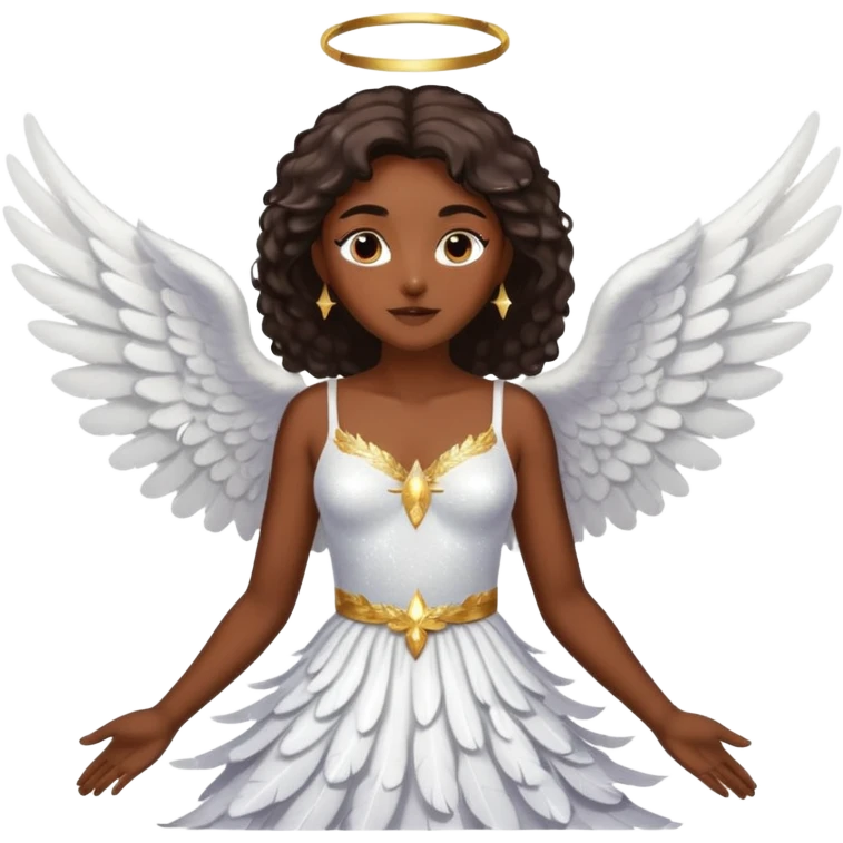 Glitter White Dark Angel emoji