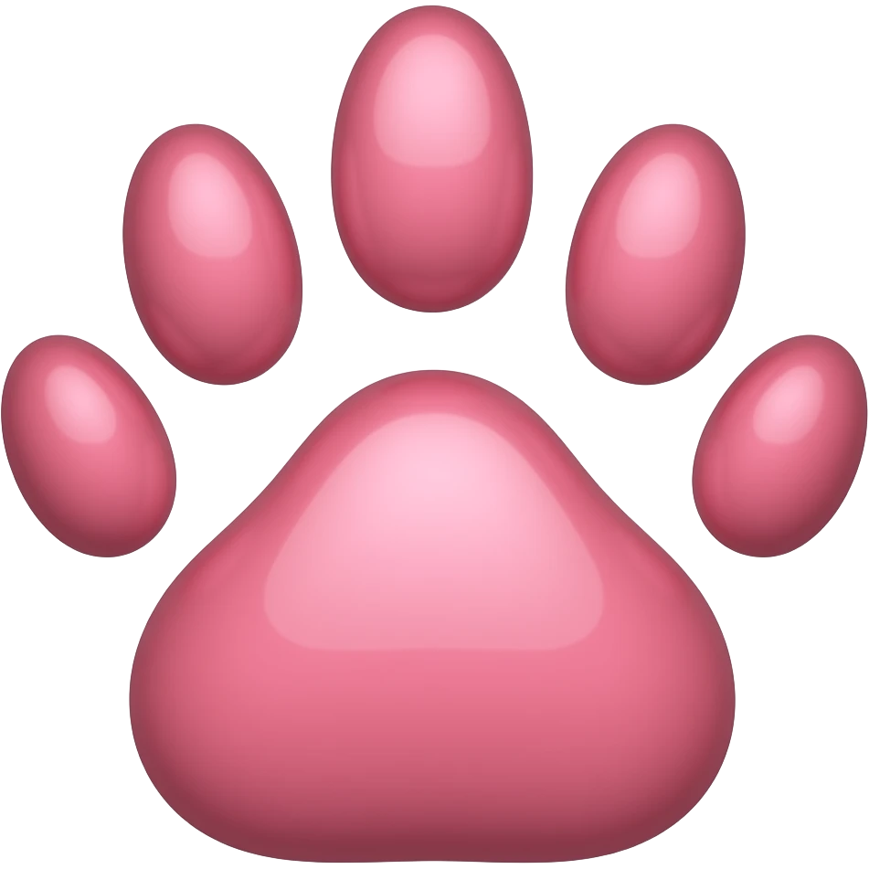 Pink wolf paw emoji