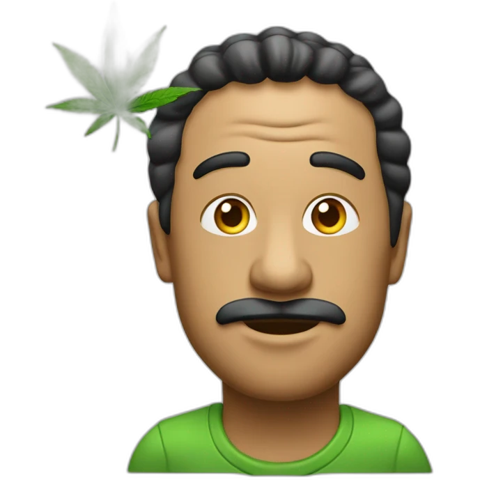 Mann mit Mikrofon -ganja emoji