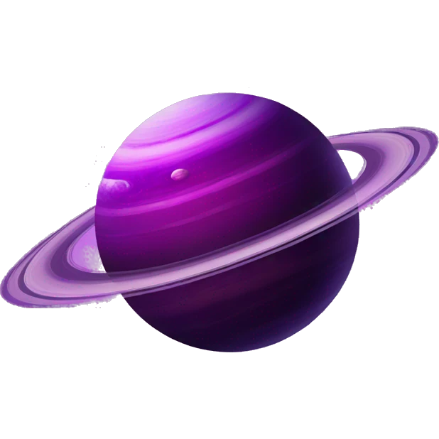 purple saturn planet emoji