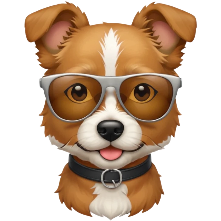 Terrier mix with sunglasses  emoji