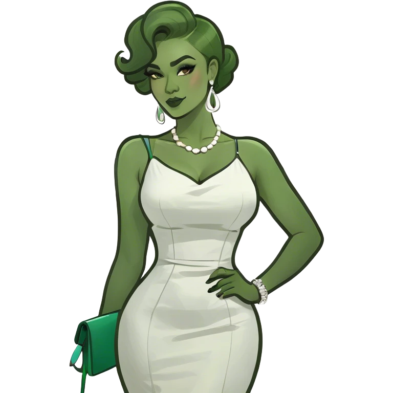 Girl with prominent curves emoji