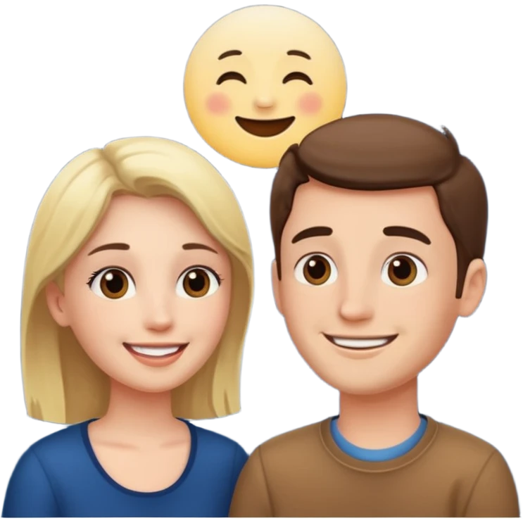 couple talking with night sky  emoji