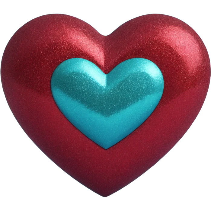 Dark red sparkly heart emoji