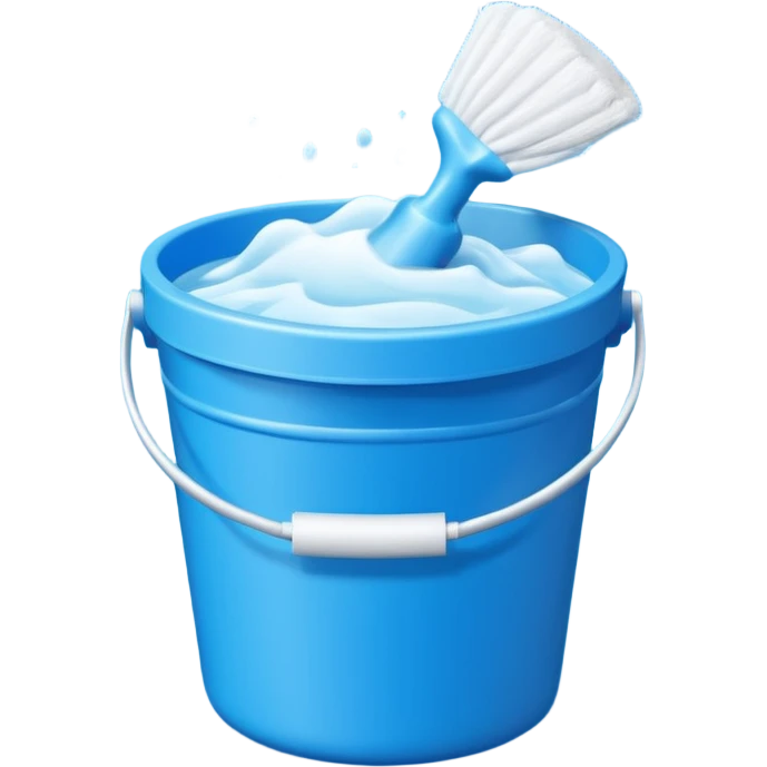 Bucket and cleaning product emoji