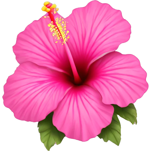 Hibiscus flower pink emoji