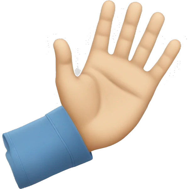 Person with hand Making m emoji