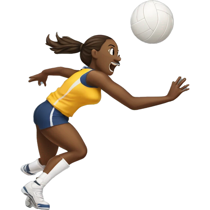 highschool volleyball player spiking the ball emoji
